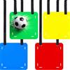 EOJDDPA Set di 4 bersagli per cancelli, calcio accessori con 16 bande regolabili, per allenamento calcio, precisione, reazione e tiro, per bambini e ragazzi