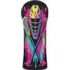 GuoChe Set di coperture per mazze da golf con etichette intercambiabili n. per driver Fairway Wood Hybrids Lacrosse Drip Ice Cream Lax Helmet Sticks Sport Player