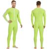 GSXLZ Muta Uomo Uomo Manica Lunga Protezione Solare Impermeabile Surf Tuta da Sub Un Pezzo Asciugatura Rapida Spiaggia Rash Guard Bagno Costume da Bagno(Green,L)