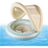 Lanmijia Pool Float con Tettuccio Parasole, Salvagente Neonato con Seduta Sicura Antiribaltamento, Anello Gonfiabile Regolabile per Bambini 1-4 Anni, Float Trainer per Piscina Mare Estate