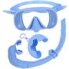 Sosoport Set Maschera da Snorkeling Professionale per Adulti con Design Integrato, Silicone e Vetro Temperato, Portatile con Custodia per Nuoto e Immersioni
