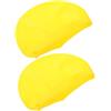 Luxshiny 2 Pezzi Cuffia da Nuoto in Silicone Giallo per Adulti, Resistente e Riutilizzabile, e Antiscivolo, per Allenamento in Piscina