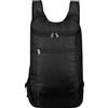 Generico Zaino da trekking pieghevole Borsa da viaggio personalizzata per esterni con borsa sportiva Zaino sportivo leggero da (Black One Size)