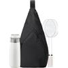 Generic Borsa per racchette da badminton, zaino impermeabile con cerniera, da donna, per attività all'aperto, fitness, palestra, allenamento, torneo, portatile, per giocare a scuola, per giocare a scuola