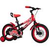 Tecnobike Shop Magik Bike Racer Bicicletta Bambino 12 14 16 Pollici con Rotelle Rimovibili, Telaio Acciaio, Sella Regolabile, Freni Caliper/Disco, Movimento a Sfera (Taglia 12 - Freno Caliper)