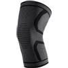 bayicie Ginocchiera sportiva lavorata a maglia leggera traspirante ginocchio manica a compressione donna uomo elastico fitness all'aperto basket corsa
