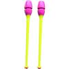 Wswqop 2 Pezzi di Clavette per Ginnastica Ritmica, Bastoni Collegabili, Clavette, Accessori per La Danza, Attrezzatura per L'allenamento, Portatile, Faci, Testa Gialla Verga Rossa