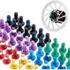 ReachMall Bulloni per freno a disco per mountain bike, M5 x 9 mm, per torx, in acciaio inox, anti-allentamento, rosso, viola, verde, blu, nero, oro, per riparazione pinza rotore