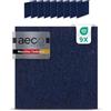 Aeco Sound® - Pannelli Acustici in Feltro | 9 pezzi da 30x30cm ciascuno | autoadesivi | feltro acustico extra spesso da 1,5cm | isolamento acustico, insonorizzazione (Blu Scuro)