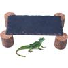 GENERIC Drago barbuto Basking Rock - Pietra Sughero 20 x 10 cm | per tartaruga con pali in sughero per acquario, terrario, serpente, habitat rana, casa e spazio abitativo all'aperto.