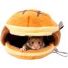 yybng Per Criceti - Cuccia Per Animali Di Piccola Taglia A Forma Di Hamburger,Invernale Per Cavia - Per Gerbillo Cincillà Riccio Criceto Porcellino D Riposo Clima Freddo
