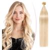 SEGO Pro Extension Capelli Veri Cheratina 50cm 25 Ciocche 25g #18/613 Biondo Cenere/Biondo Chiarissimo Remy Human Hair Balayage U Tip Hair Extension Keratin Capelli