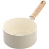 GreenChef Nordics Casseruola con Rivestimento Ceramico Antiaderente, 16 cm, Compatibile con Induzione, Manico Effetto Legno, Senza PFAS, Adatta al Forno 220 °C, Lavabile in Lavastoviglie, Crema