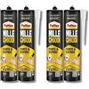 Pattex MILLECHIODI Forte & Rapido, adesivo di montaggio extra forte che sostituisce viti e fori al muro, adesivo bianco con effetto ventosa 2x400g, Trasparente (Confezione da 2)
