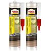 Pattex Legno E Parquet, Sigillante Color Rovere Chiaro, Silicone Sigillante per pavimenti Inodore e Facile da Lisciare, Colla per Legno Verniciabile e Carteggiabile, 1 Cartuccia da 280 ml