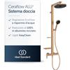 Ideal Standard Ceraflow Alu+ Colonna doccia, Realizzato con l'100% di alluminio riciclato, doccia a risparmio idrico con getti variabili e protezione antiscottatura - Bronzo (356x501x1113 mm)