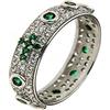 Remo Gammella Anello Rosario Uomo Donna in Argento 925 e Zirconi Verde Smeraldo, Anello Rosario in Argento e zirconi. Misure Disponibili dalla 10 alla 18 (16)