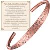 BioMag Bracciale in rame puro - Bracciale in rame per uomini e donne - 100% solido, grezzo e non rivestito fatto a mano tibetano bracciale, Eine Grösse, Rame, rame.