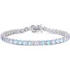 FANCIME Bracciale Tennis in Argento Sterling 925 Massiccio Regalo Zirconi Matrimonio Romantico Gioielli per Donna Ragazza Mamma Moglie Figlia Amica