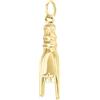 forme di Lucchetta - Ciondolo Mano Corna Portafortuna in Vero Oro Giallo 14k, Charms e Ciondoli Unisex per Collana Uomo Donna fino a 4mm