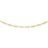 CARISSIMA Collana da donna in oro giallo 9 ct con catena Figaro da 1,1 mm e taglio diamante, 46 cm