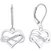 JO WISDOM Orecchini Infinito Cuore Argento 925 Donna con 3A Zirconia Aprile Birthstone