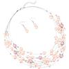 FULU AUTUMN Collana di perle a strati multifilo collane girocollo di perle per le donne gioielli con perline per feste di nozze, Perla, Perle sintetiche