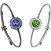 tartoow Braccialetti a Vibrazione Touch a Distanza - Regali per Relazioni a Distanza per Fidanzata e Fidanzato - Braccialetti dell'Amore per Coppie - Bluetooth S001 Nero E Argento R - Nuovo