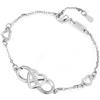 Lantine Braccialetto a forma di cuore infinito per donne in acciaio inossidabile con zirconi cubici, bracciale amore cuore regolabile, regalo per fidanzata, mamma, sorella, compleanno, San Valentino