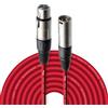 Stagg Alta Qualità Plug Cavo per Microfono XLRf to XLRm, 10m, Rosso