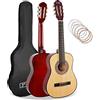 3rd Avenue Pacchetto Per Principianti Di Corde In Nylon Spagnolo Per Chitarra Classica Misura 1/2 Per Bambini - 6 Mesi Di Lezioni Gratuite, Borsa, Corde - Naturale