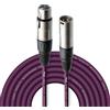Stagg - Presa Microfono di Alta Qualita XLRf to XLRm, 6m, Viola