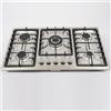 VonVVer Piano cottura a gas, 5 fuochi, in acciaio inox, da incasso, con protezione della fiamma automatica, accensione elettronica a impulsi, fornello a gas a 5 fiamme, bruciatore wok da 3,3 kW, per