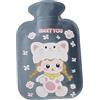 demaxiyad Scaldabagni in peluche riempito d'acqua, borsa 'acqua calda invernale da 500 ml, morbida borsa termica portatile, grande capacità, per piedi e vita