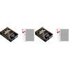 Dal Negro - Mazzo di Carte Professionali Poker Texas Hold'em Casino Quality, Plastificate e Impermeabili, 1 Mazzo da 55 Jumbo Index con Jolly, Retro Nero, Made in Italy (Confezione da 2)