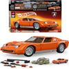 Mattel Brick Shop Hot Wheels - '71 Lamborghini Miura P400 SV Serie Premium, set da costruire con 1523 pezzi, parti in metallo, modellino e adesivi per personalizzare l'auto inclusi, 17+ anni, JHF61