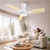 Mefine 106cm Ventilatore da Soffitto con Luce Silenzioso, Pala a Incastro, Ventilatore da Soffitto con Telecomando e LED Dimmerabile Lampada per Camera Soggiorno, 6 Velocità, Motore DC Reversibile