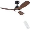 CJOY Ventilatore da Soffitto con Luce 106cm Legno, Lampadario con Ventilatore da Soffitto e Telecomando Silenzioso, 6 Velocità, Reversibili DC, LED Dimmerabile, Timer, Modalità Sleep