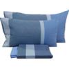 Bassetti Completo Copripiumino Set Letto Copripiumone Matrimoniale Nostalgia B1 Sacco Lenzuolo Sotto con Angoli e Federe