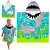 YskerrigToy Poncho Mare Bambino, Squalo Accappatoio Poncho Bambino, Ultra Morbido e Assorbente, Poncho da Bagno per Bambini e Bambine, 60 * 60CM