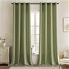 MIULEE Tende per interni Tende Trasparenti per Camera da Letto Finestra Moderne Tenda Salotto Soggiorno 2 Pannelli 140x245cm Verde Fagiolo