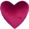 Morbidissimi - Cuscino Arredo Cuore Danae in Velluto 35x38 cm Bordeaux, Cuscino Decorativo Sfoderabile con Cerniera, Design Romantico per Divano Letto Poltrona, Made in Italy AC371