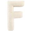 TexLom Cuscino a Forma di Lettera Alfabeto - Iniziale in Morbido Peluche dalla A alla Z - Cuscino Arredo Decorativo per Camera, Letto e Divano - Colore Panna, Effetto Velluto Soft Touch (F)