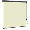 vidaXL Tenda a rullo Crema 180 x 250 cm Tessuto e Alluminio, Tenda a rullo rettangolare moderna, ombra per patio, giardino, copertura per balcone, blocco sole e calore