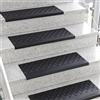 KARAT Tappeti per scale in gomma Diamond per esterni, marchette adesive antiscivolo e resistenti agli agenti atmosferici UV, protezione per scale anti-intoppo (25 x 65 cm, 5 pezzi)
