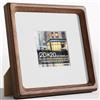 Feihorrm Cornice portafoto 20x20, Fotocornice naturale in noce con vetro temperato, Cornice in legno quadrata 20x20 cm o foto 9x9 cm realizzata a mano con passepartout, per parete o tavolo per collage