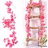Qivra 2 Pezzi Fiori di Ciliegio Artificiali, Rosa Scuro Rami Fiori di Ciliegio Finti 1,8M, Ghirlanda di Flor 135 Fiore per Matrimoni Feste Giardini Stanze Decor