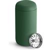 Fellow Carter Move - Tazza da viaggio con isolamento sottovuoto in acciaio inox per caffè e tè, con interno in ceramica e paraspruzzi, colore: Verde carico, tazza da 340 ml