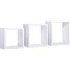 MODULARREDO Sanitec Incubo Mensole da Parete, PVC, Bianco, 15.5x35.0x35.0 cm, 3 unità