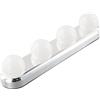 VersaGenius Lampada da specchio con ventosa e 4 luci LED per illuminazione specchio